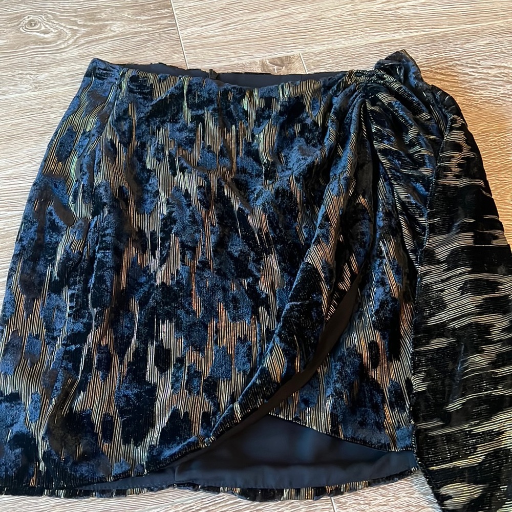 Black velvet skirt